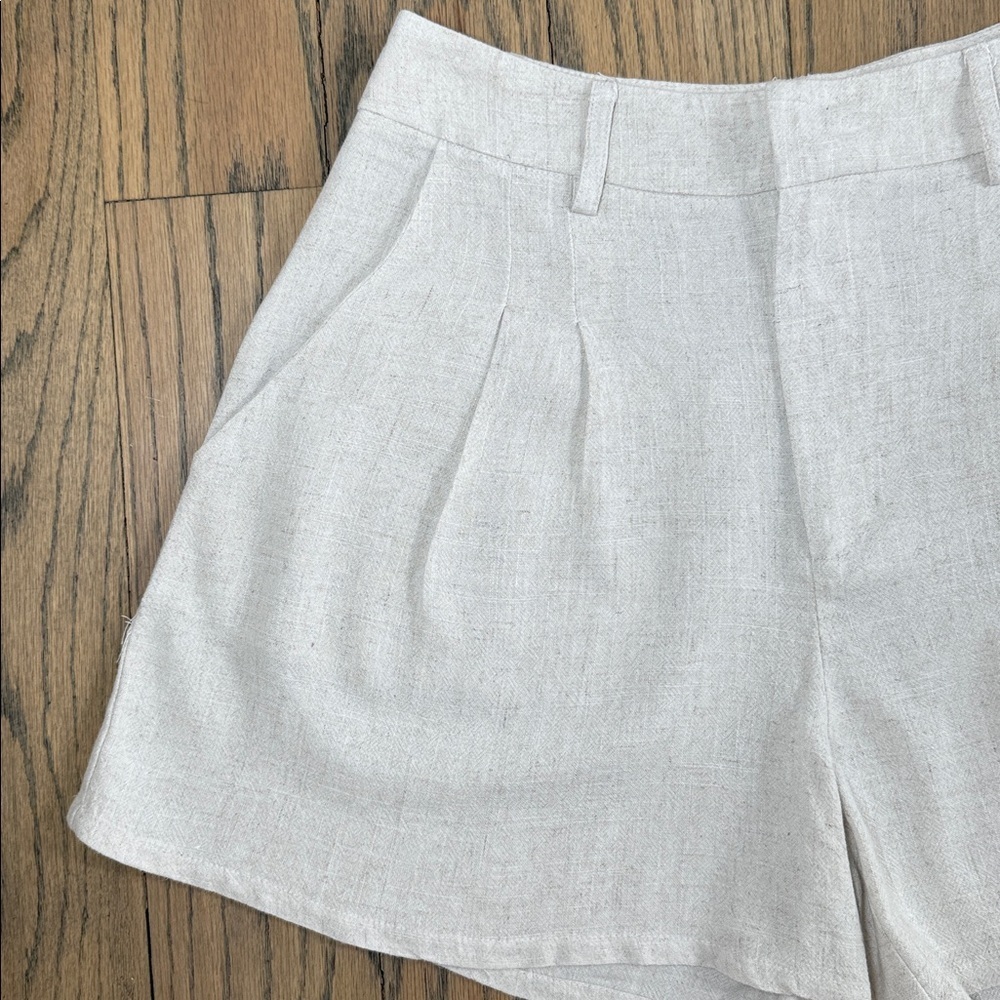 West of Melrose Tilly’s Women's Linen Oatmeal Shorts Size X-Small - Picture 3 of 11